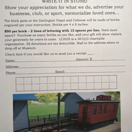 Engraved Bricks for the Depot Patio on Sale!